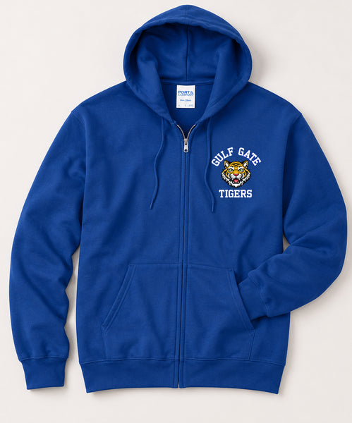 Gulf Gate Tigers Lightweight Full-Zip Hoodie