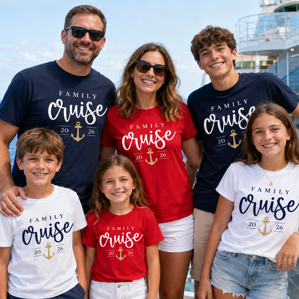 Family Cruise 2026 Anchor Tee -- Matching Cruise Shirt