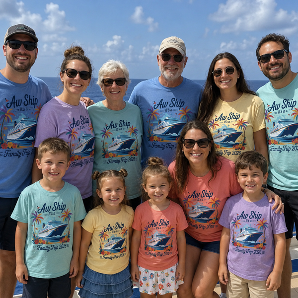 Aw Ship It's a Family Trip 2026 -- Custom Cruise Tee