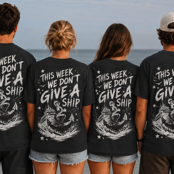 This Week We Don't Give A Ship Tee -- Vintage Cruise Crew Anchor Shirt