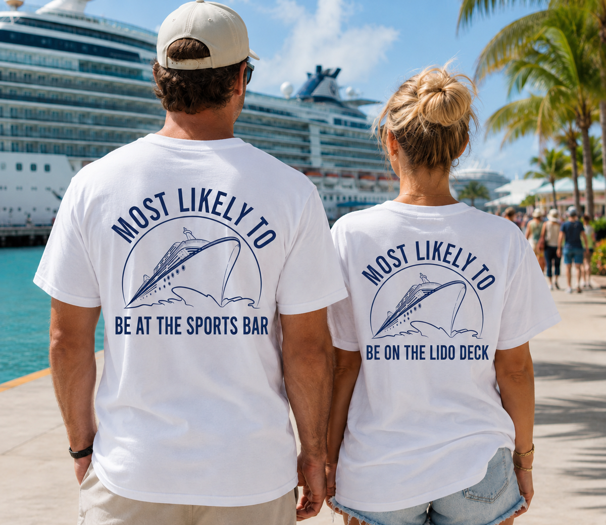Most Likely To family cruise tee - custom front and back matching cruise crew shirt