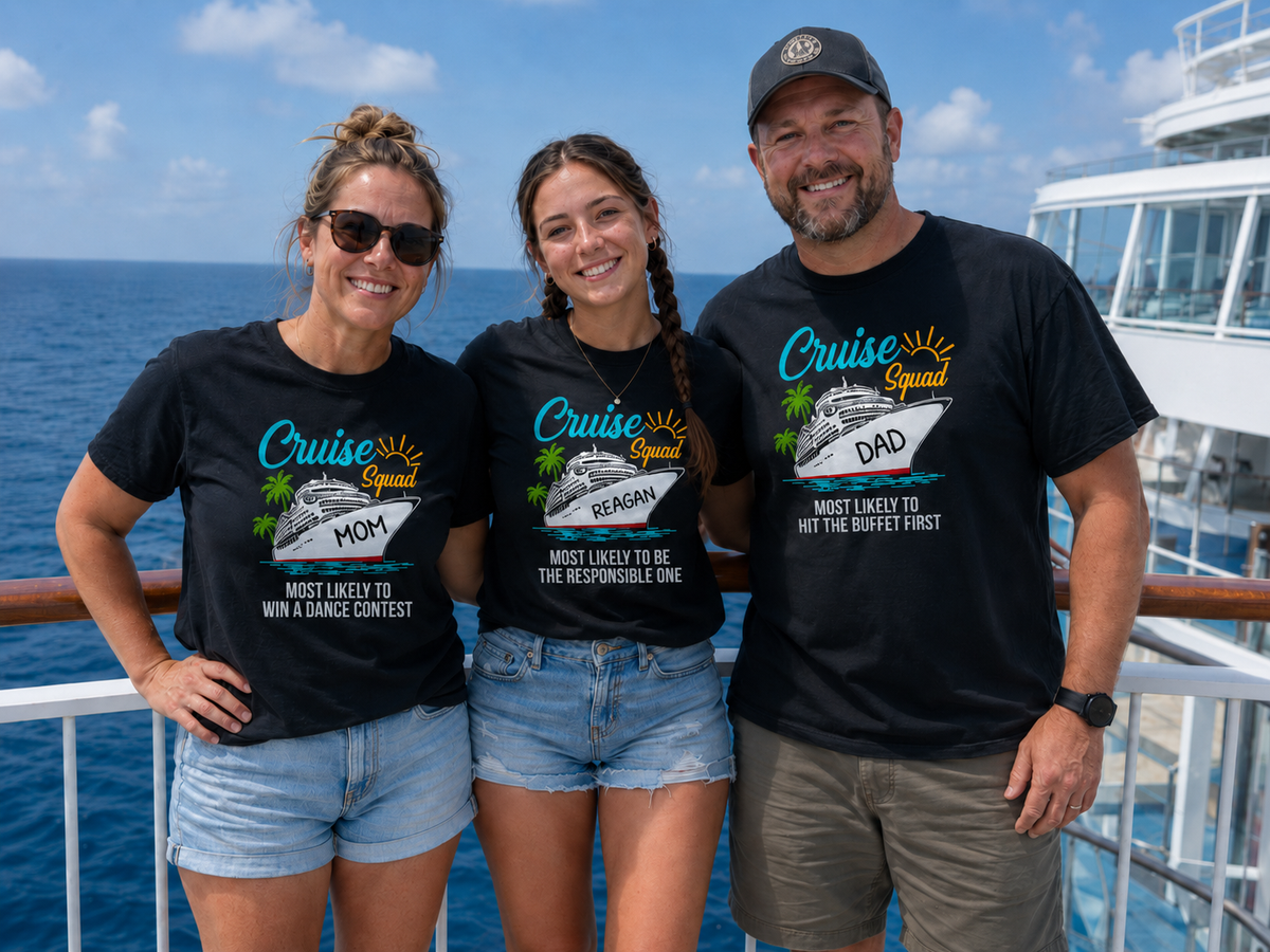 Cruise Squad matching group cruise tee - custom cruise ship shirt for families and friends