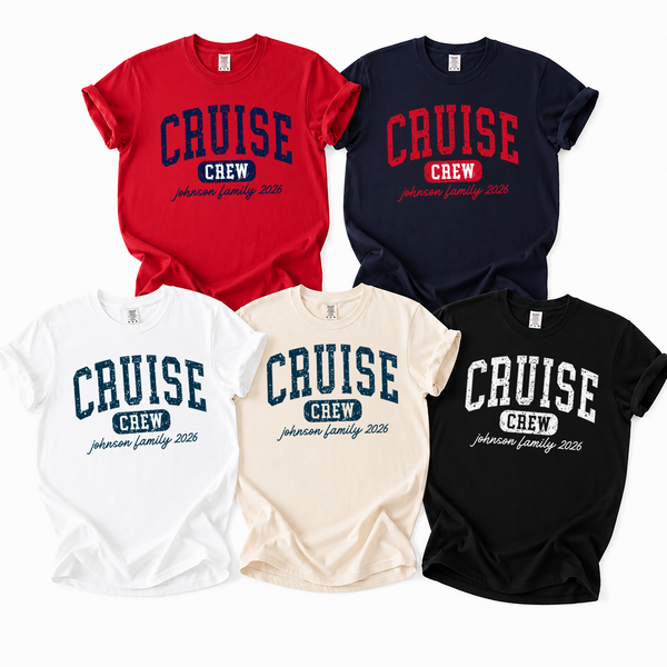 Cruise Crew Varsity Tee -- 4th of July Patriotic Cruise Shirt