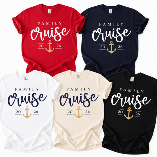 Family Cruise 2026 Anchor Tee -- Matching Cruise Shirt