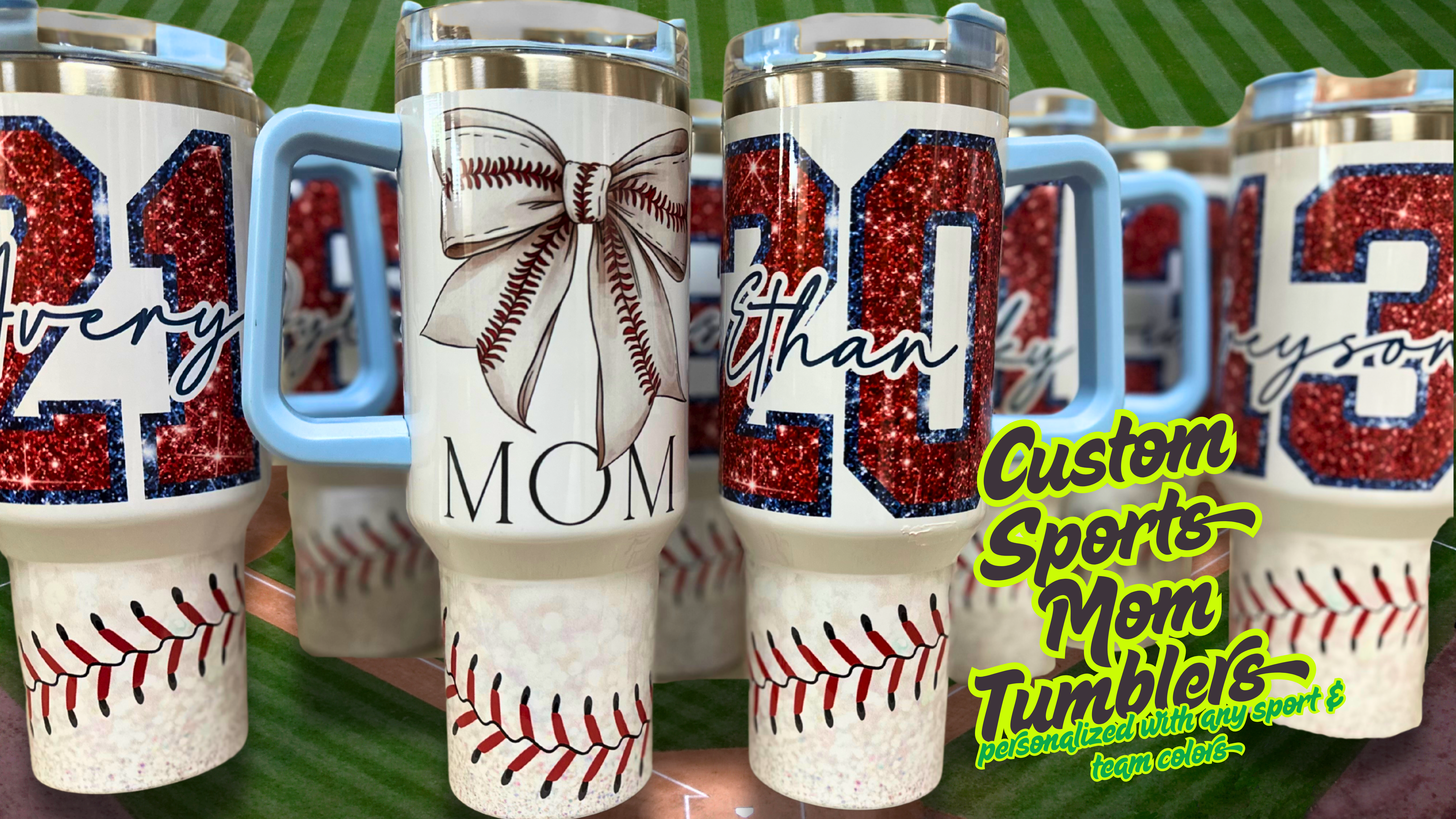 Sports Mom Tumbler - Completely Customizable
