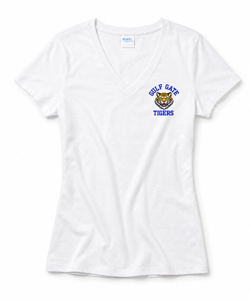 Gulf Gate Tigers Ladies V-Neck Tee