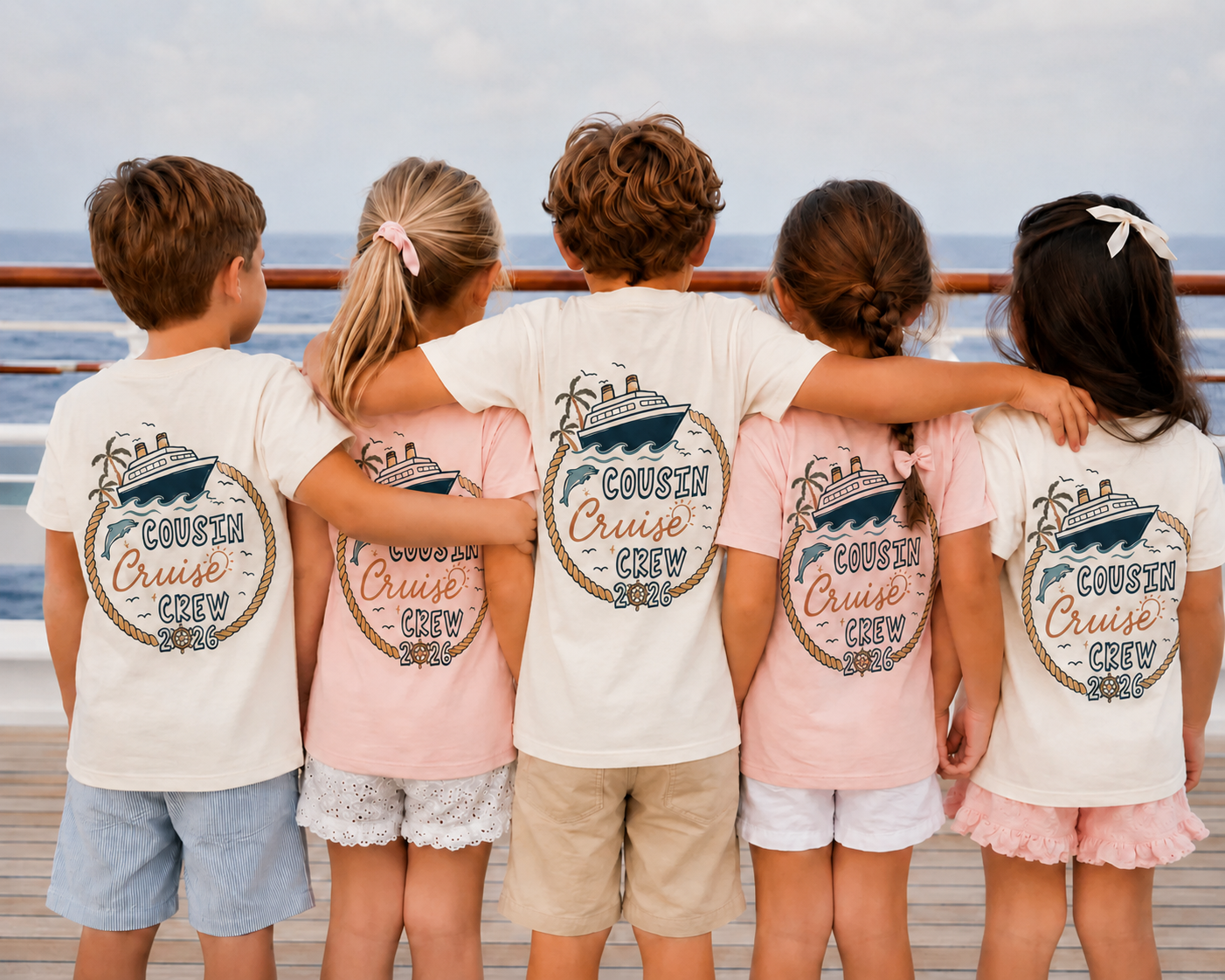 Cousin Crew matching cruise tees - custom family cruise shirts for the whole cousin crew