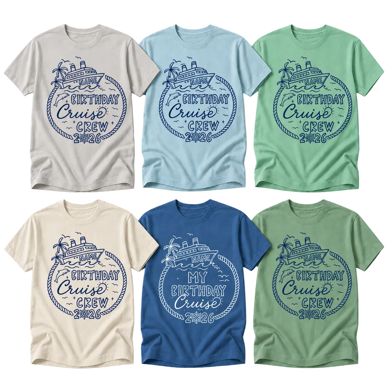Birthday Cruise Tee -- custom personalized cruise birthday shirt