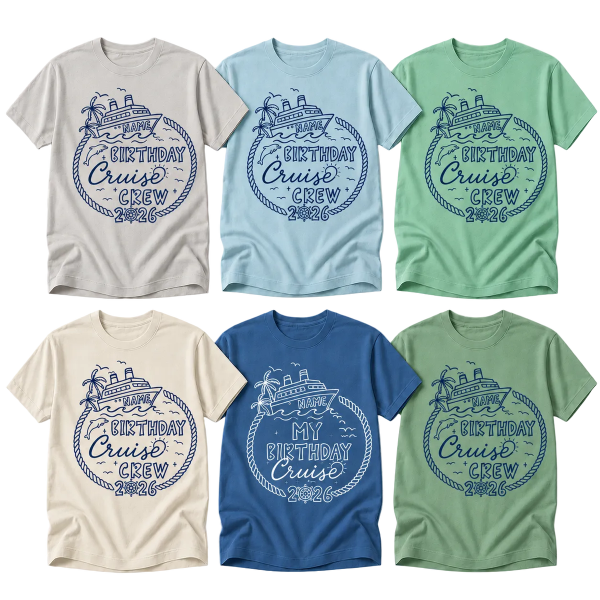 Birthday Cruise Tee -- custom personalized cruise birthday shirt