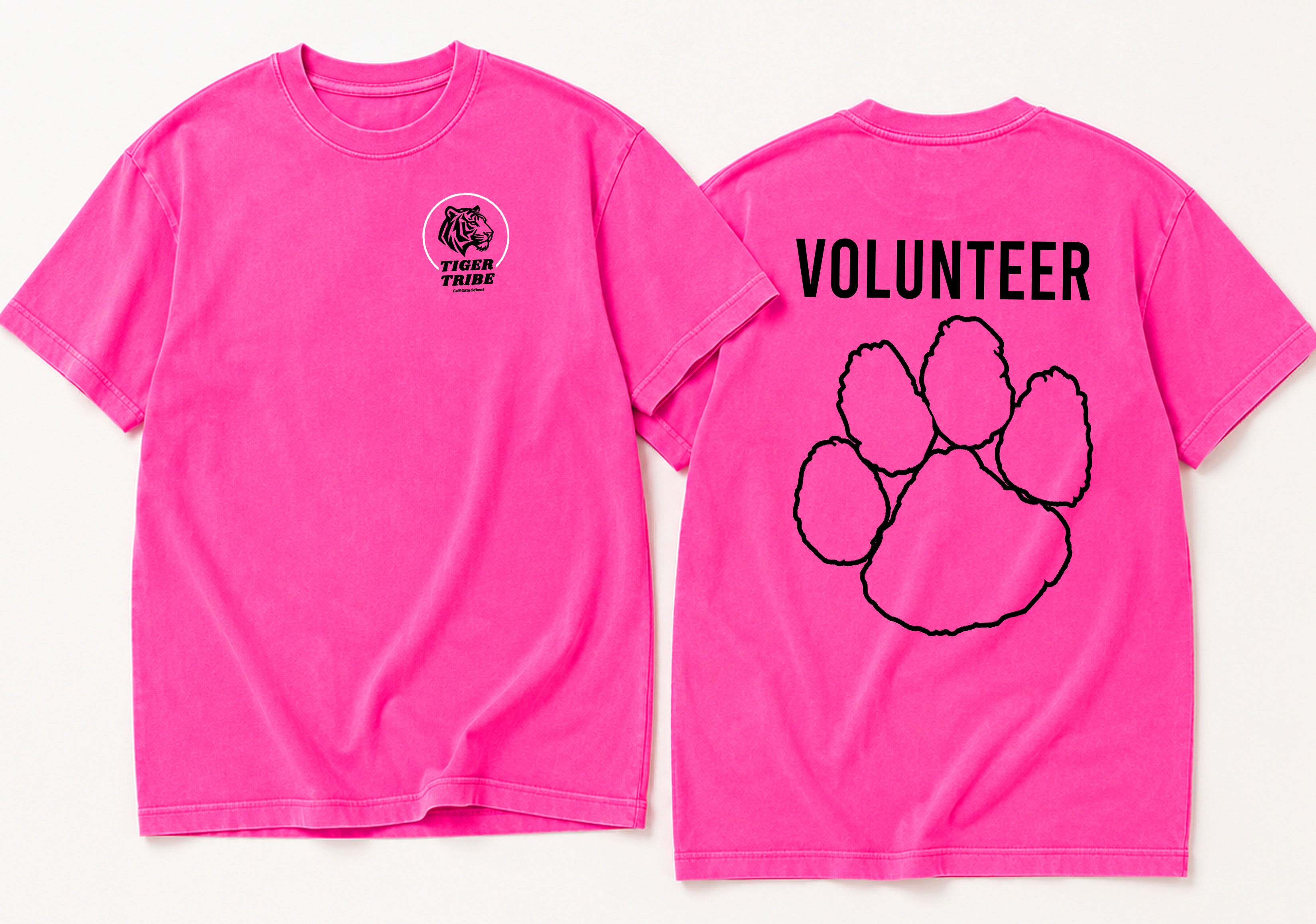 Tiger Tribe Beach-Washed Neon Volunteer Shirt