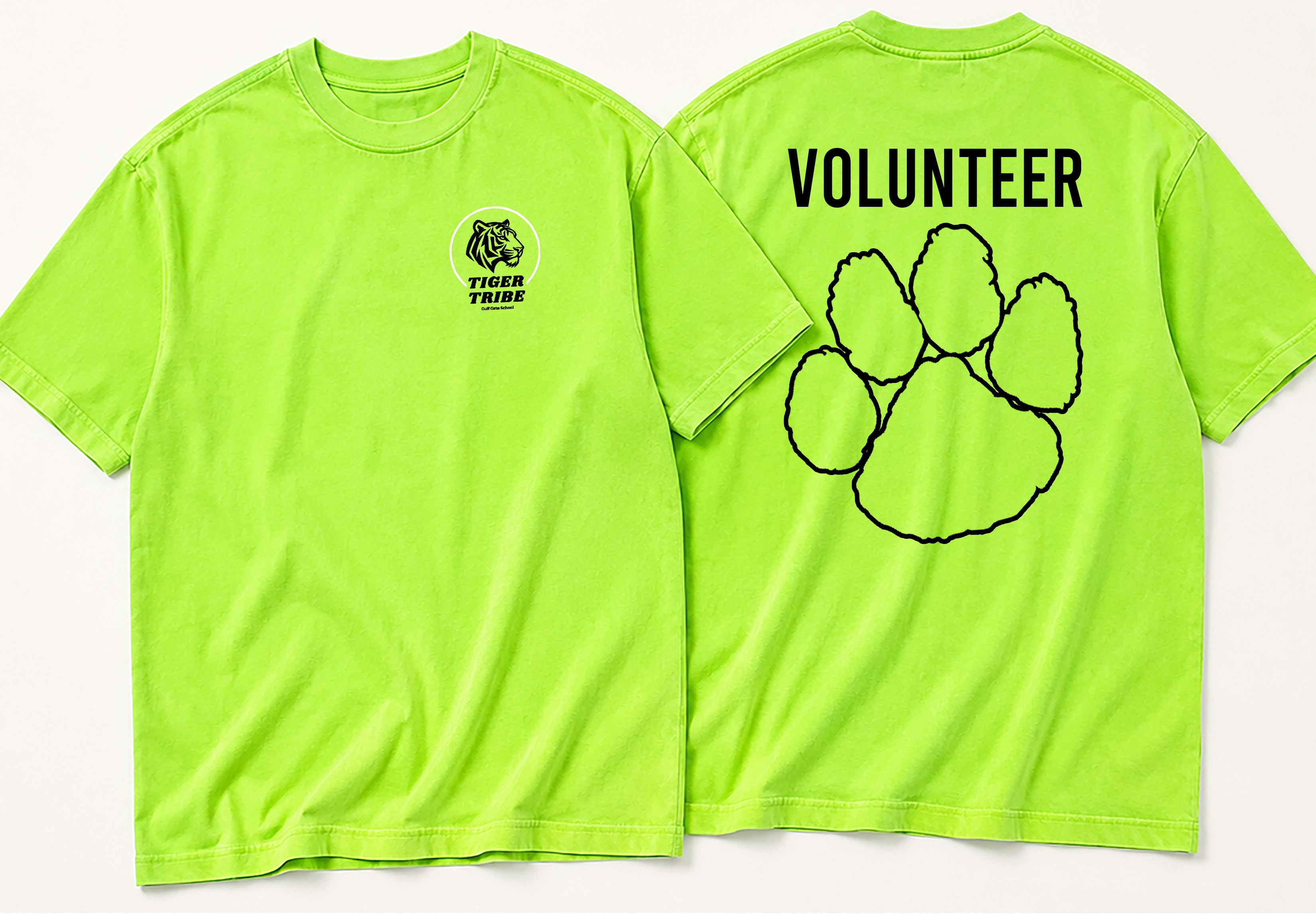 Tiger Tribe Beach-Washed Neon Volunteer Shirt