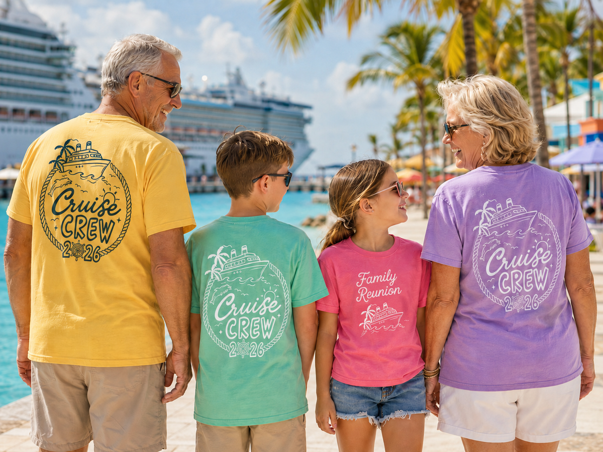 Cruise Crew 2026 Rope Tee - matching nautical cruise shirt for groups