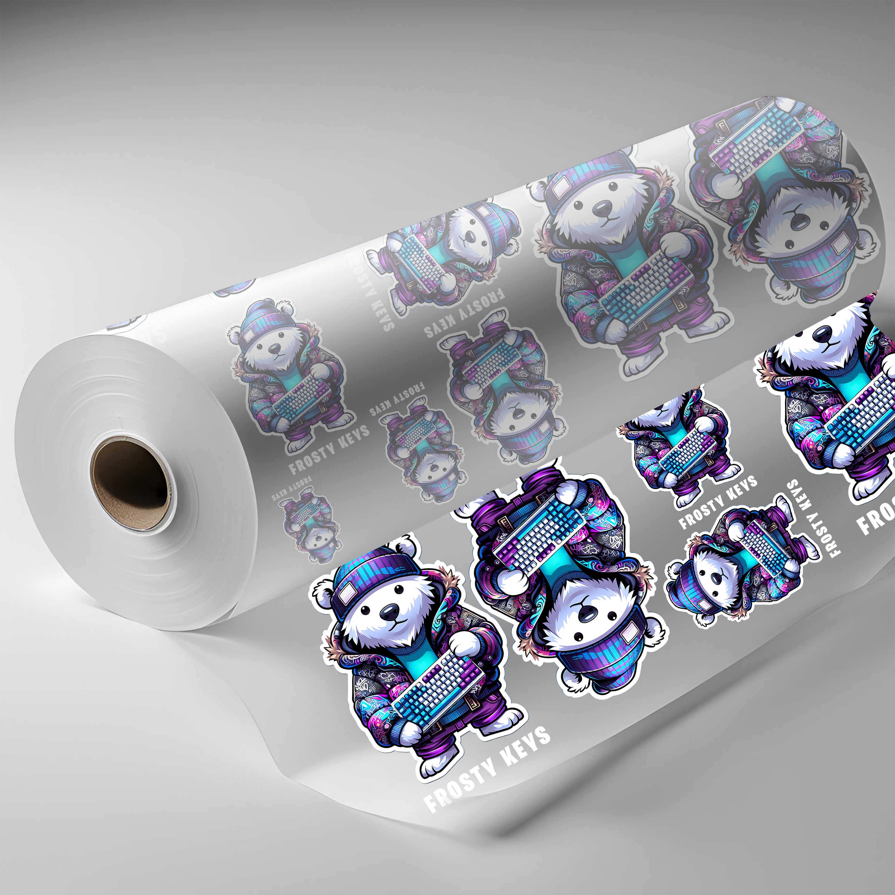 DTF transfer prints on a roll at Direct Embroidery Sarasota