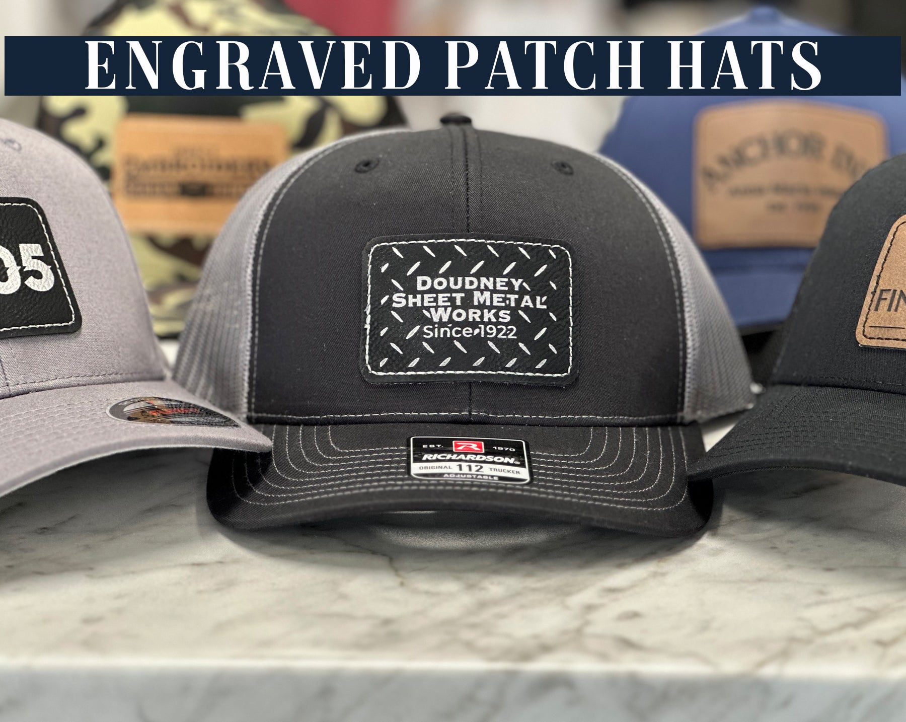 Custom leather patch hats