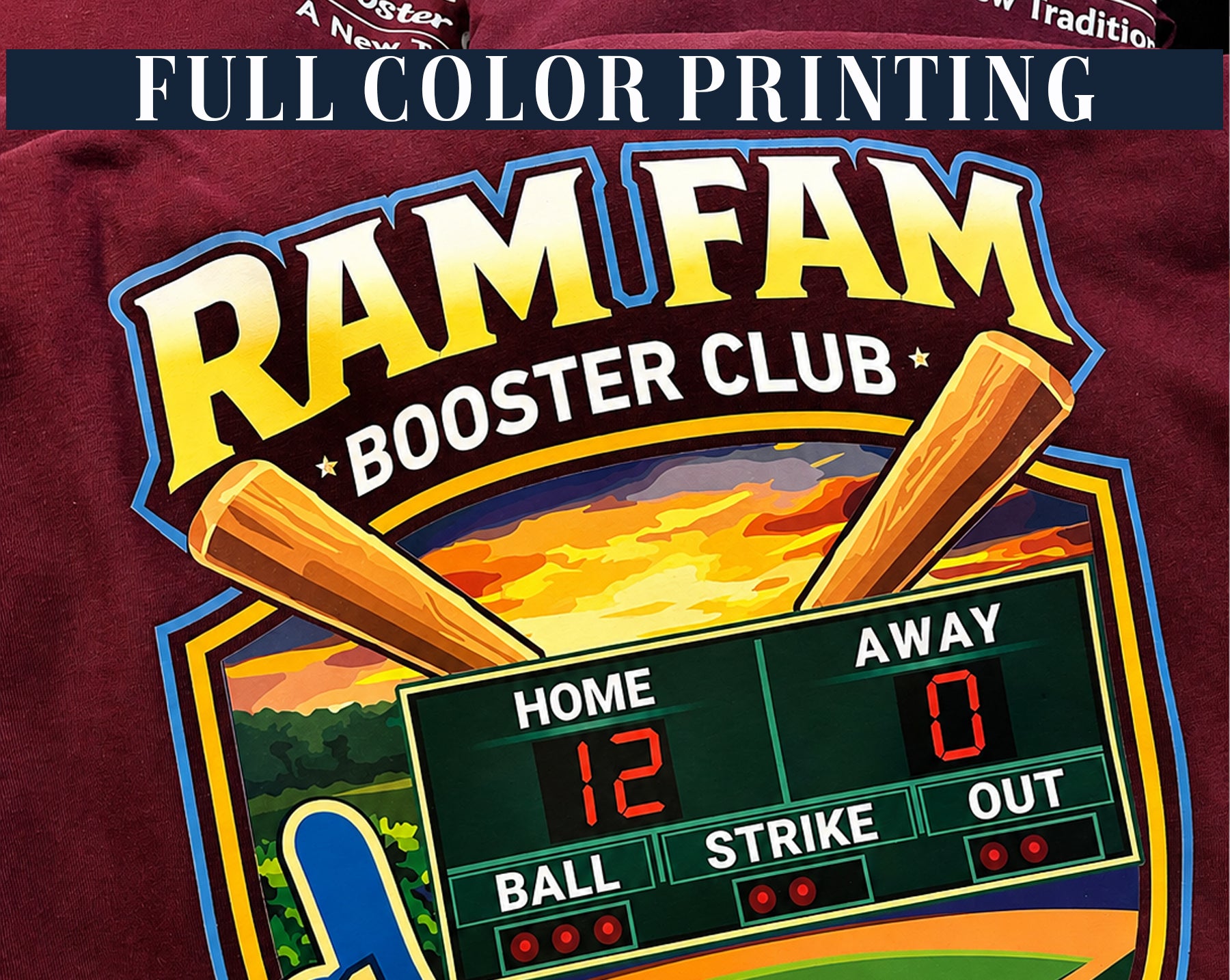 Full-color custom apparel printing