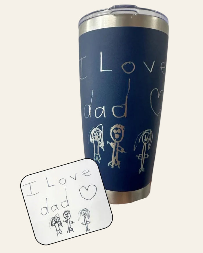Engraved Kids Art Tumbler -- 20oz Personalized Gift